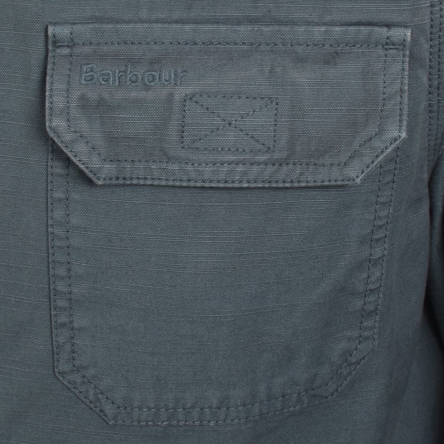 Image number 3 for Barbour Draftmen Overshirt Dusk Blue