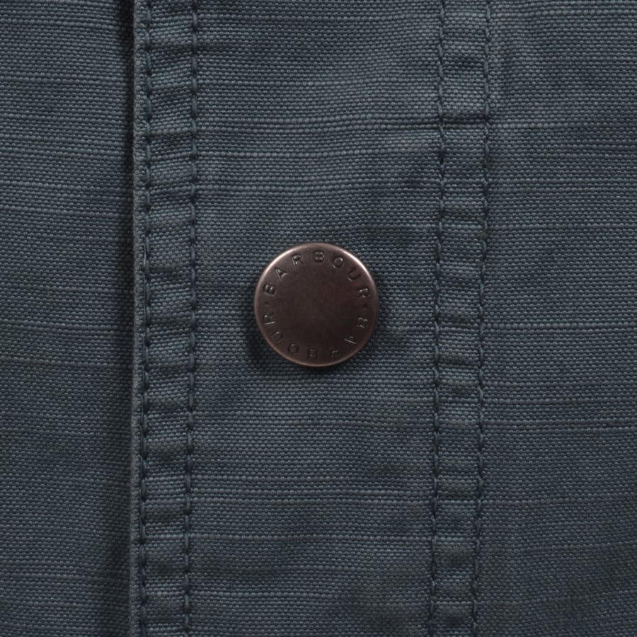 Image number 4 for Barbour Draftmen Overshirt Dusk Blue