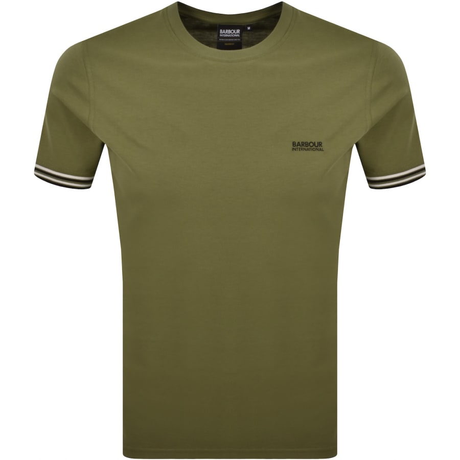 Image number 1 for Barbour International Burnwood Tipped TShirt Green