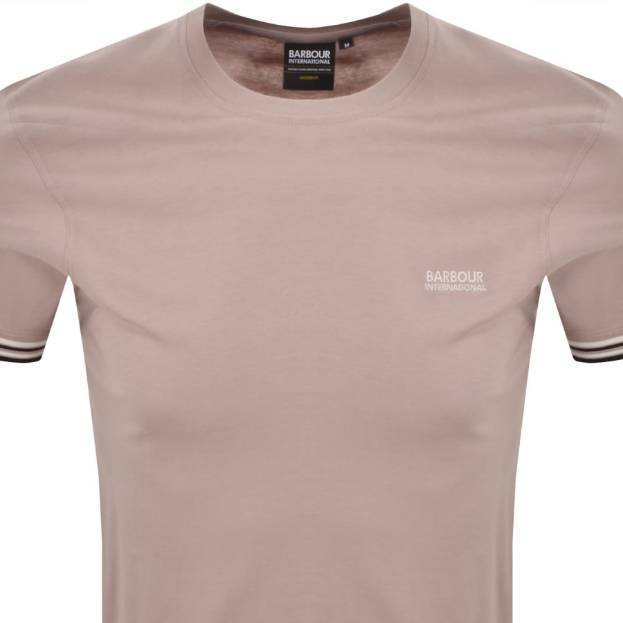 Image number 2 for Barbour International Burnwood Tipped T Shirt Pink