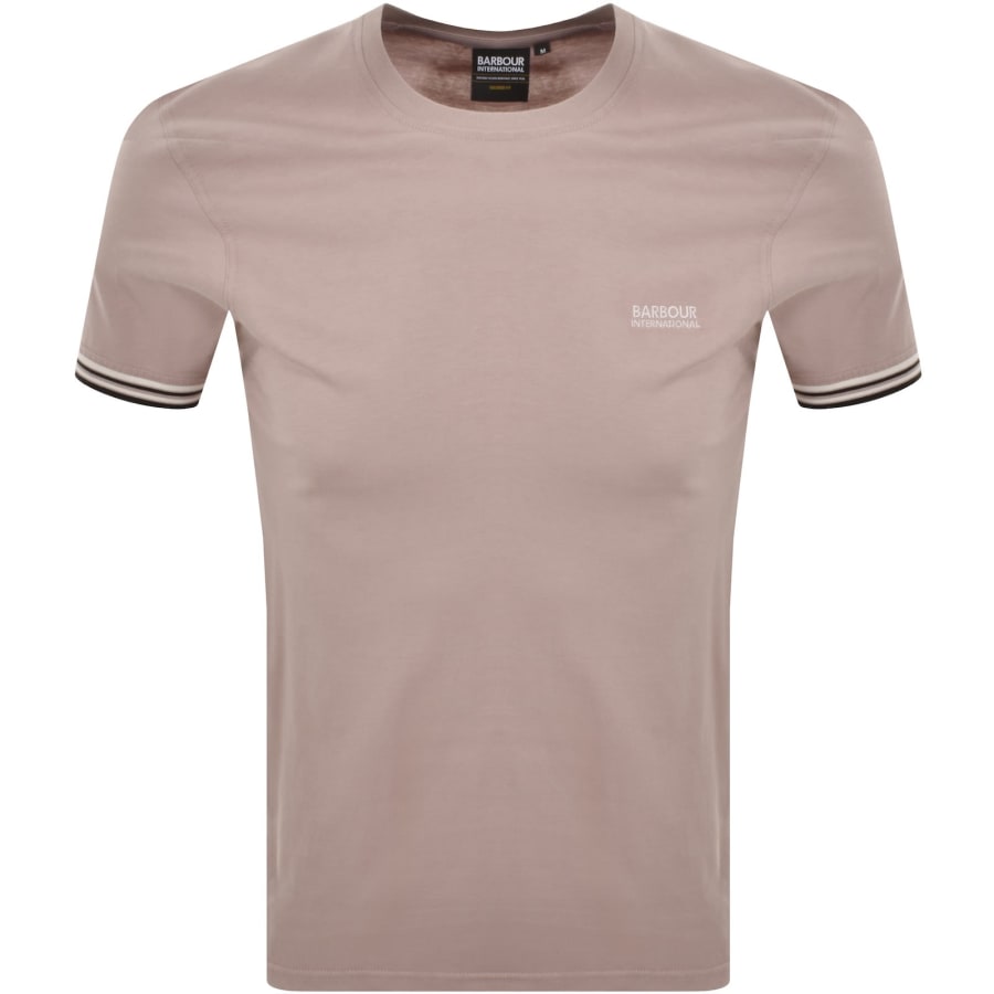 Image number 1 for Barbour International Burnwood Tipped T Shirt Pink