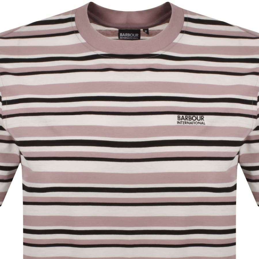 Image number 2 for Barbour International Burnwood Striped TShirt Pink