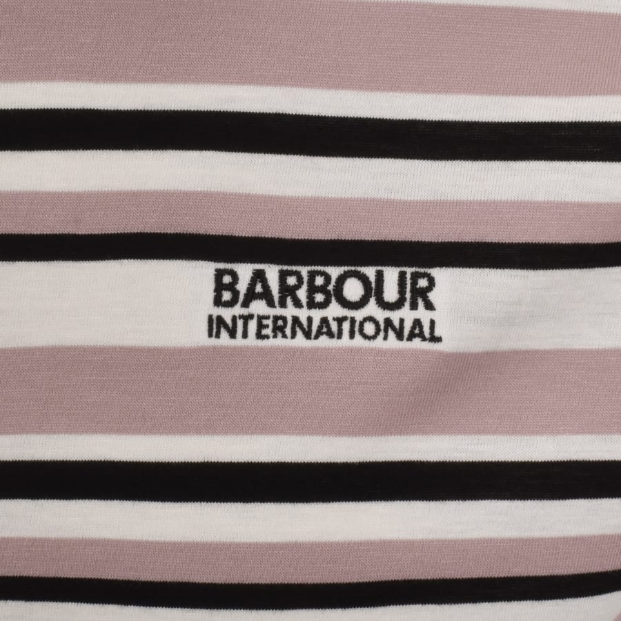 Image number 3 for Barbour International Burnwood Striped TShirt Pink