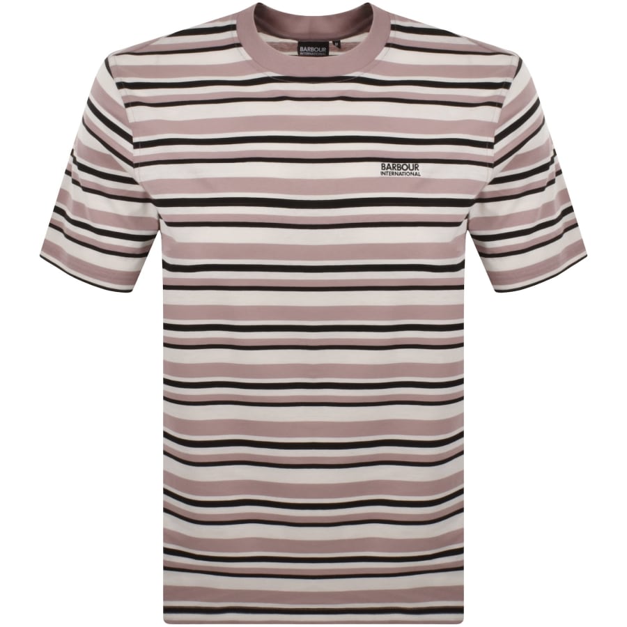 Image number 1 for Barbour International Burnwood Striped TShirt Pink