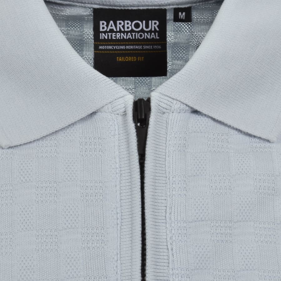 Image number 4 for Barbour International Langston Jacquard Polo Blue