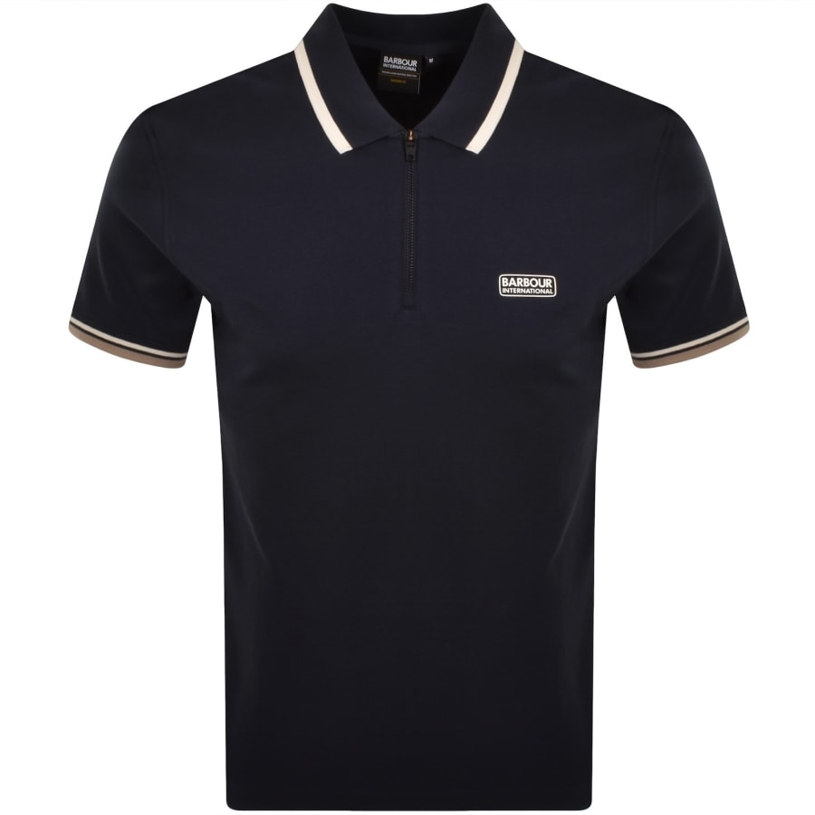 Image number 1 for Barbour International Panter Interlock Polo Navy