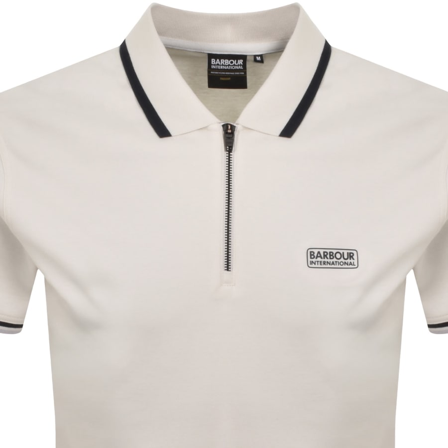 Image number 2 for Barbour International Panter Interlock Polo Cream