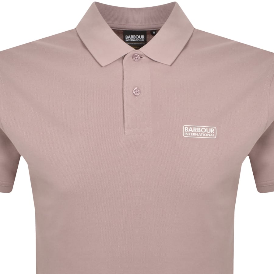 Image number 2 for Barbour International Essential Polo T Shirt Pink