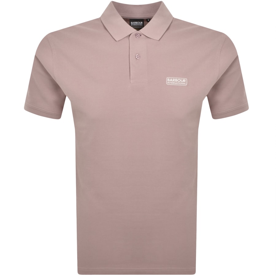 Image number 1 for Barbour International Essential Polo T Shirt Pink