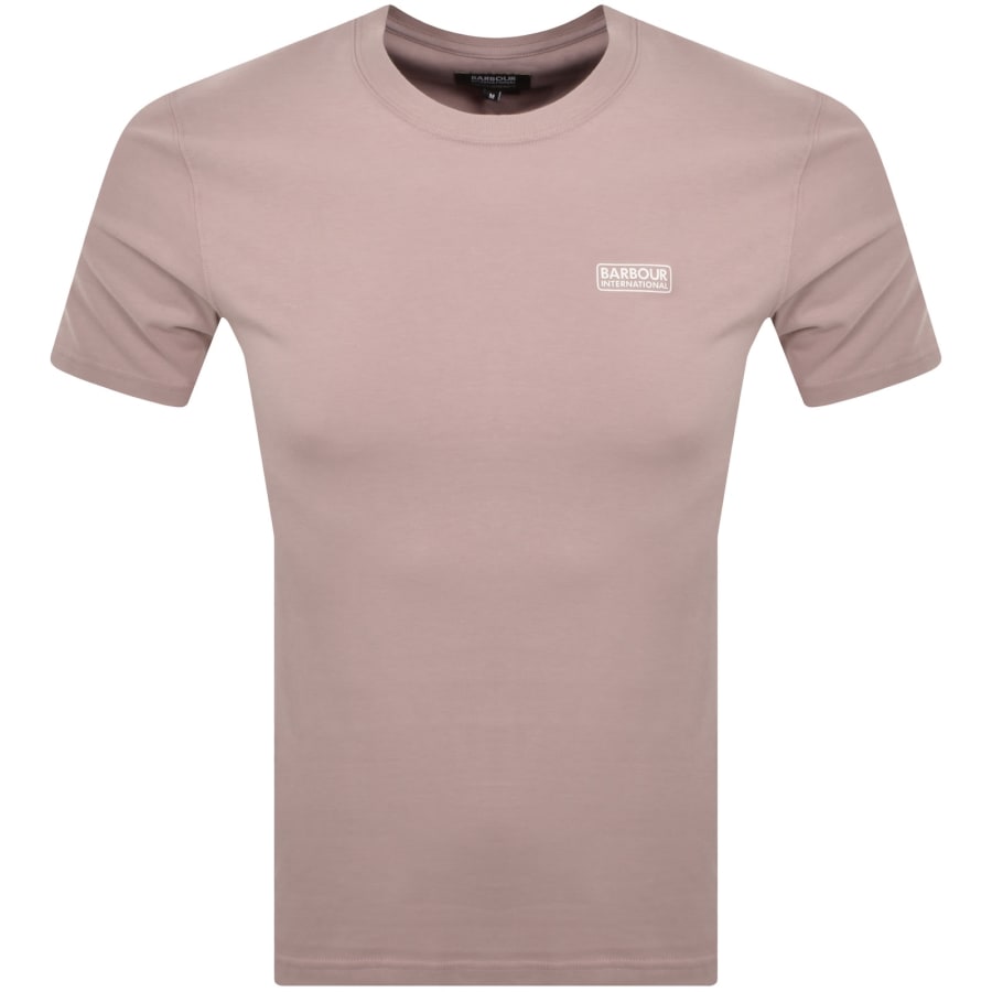 Image number 1 for Barbour International Small Logo T Shirt Pink