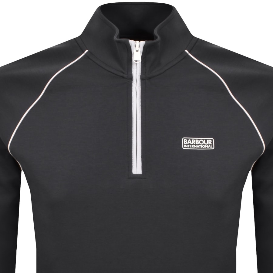 Image number 2 for Barbour International Half Zip Sweatshirt Grey