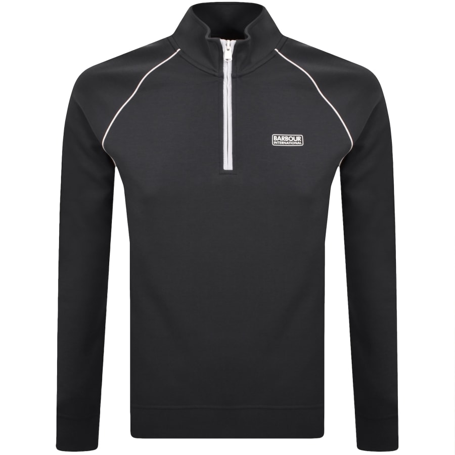 Image number 1 for Barbour International Half Zip Sweatshirt Grey