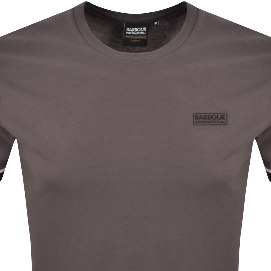 Image number 2 for Barbour International Deep Cuff T Shirt Grey