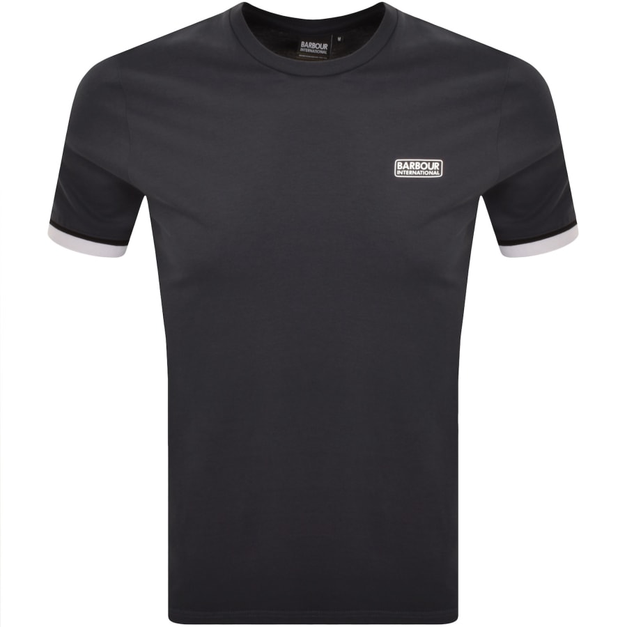 Image number 1 for Barbour International Deep Cuff T Shirt Grey