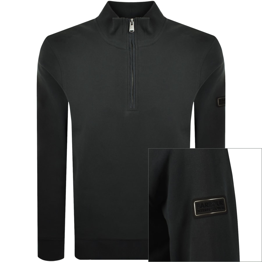 Image number 1 for Barbour International Ehan Zip Sweatshirt Green