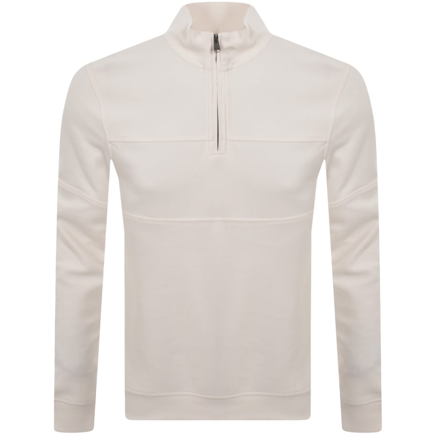 Image number 2 for Barbour International Kaspain Zip Sweatshirt Cream