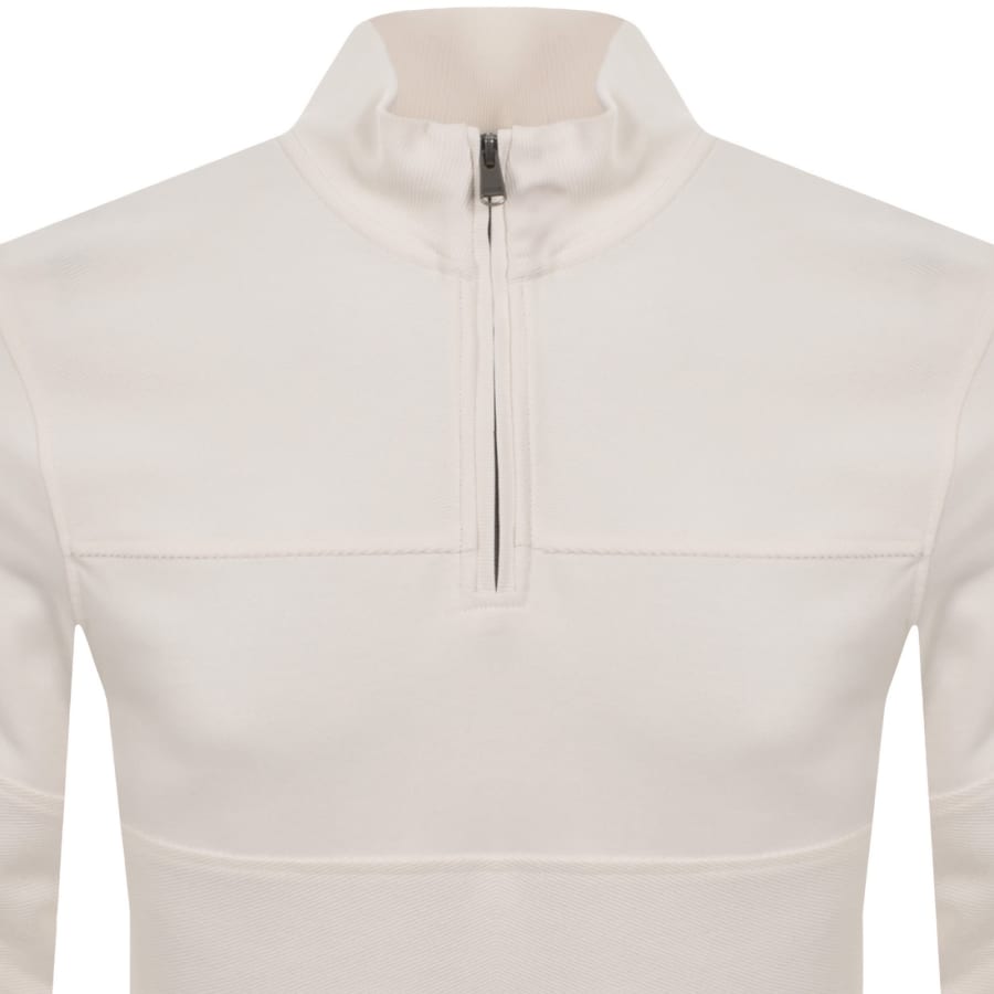 Image number 3 for Barbour International Kaspain Zip Sweatshirt Cream