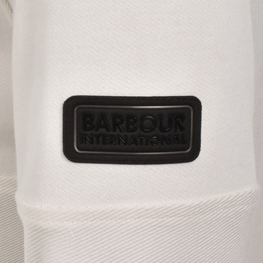 Image number 4 for Barbour International Kaspain Zip Sweatshirt Cream