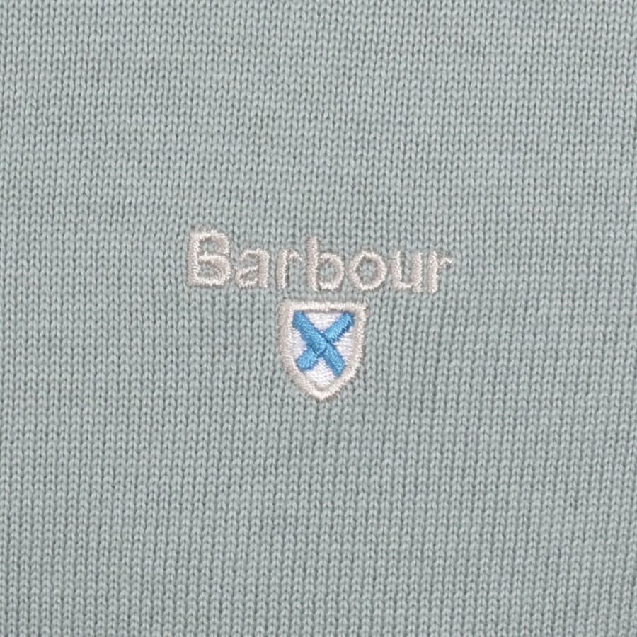 Image number 3 for Barbour Lingwood Half Zip Knit Jumper Blue