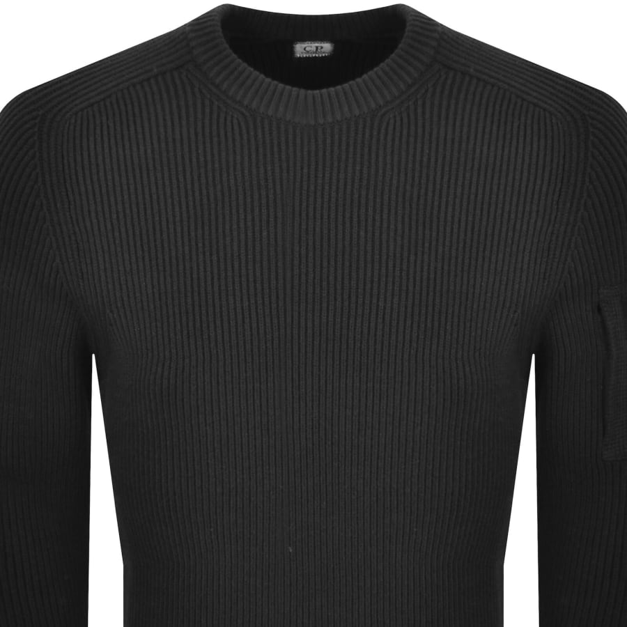 Image number 3 for CP Company Rib Knit Jumper Black