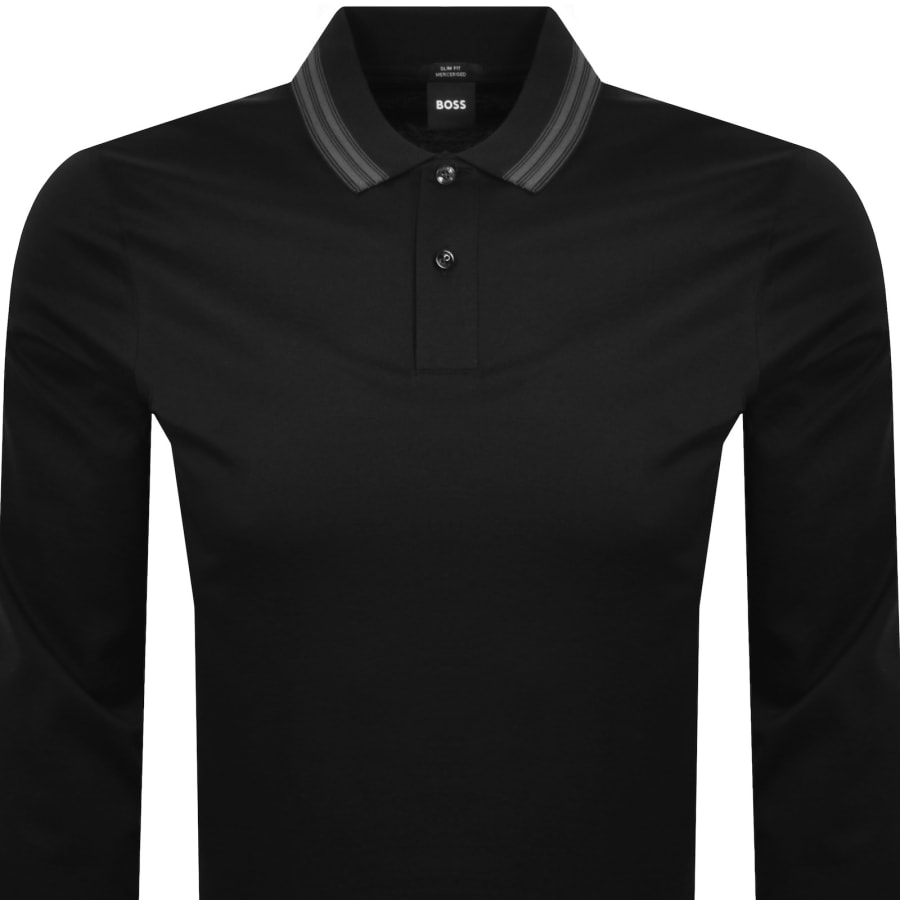 Image number 2 for BOSS H Pleins Slim Fit Polo T Shirt Black