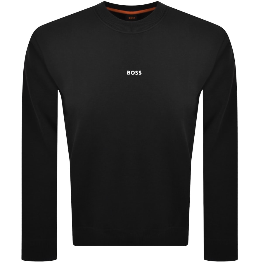 Image number 1 for BOSS We Small Crew Neck Sweatshirt Black