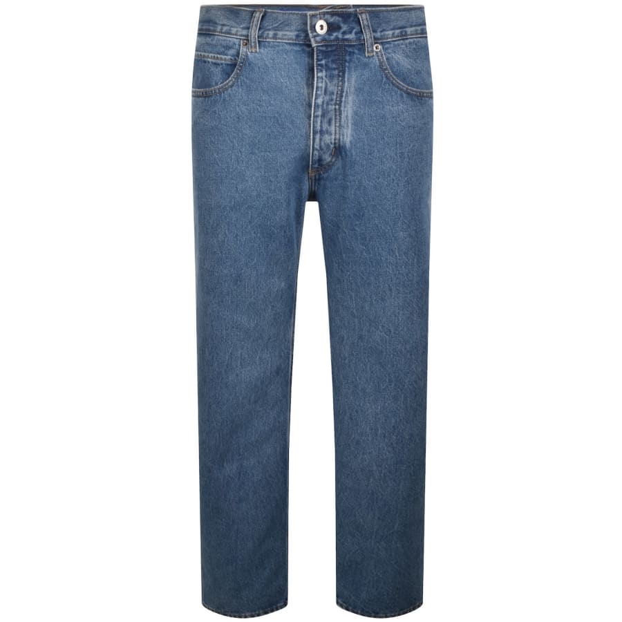 Image number 2 for HUGO Blue Straight Fit Jonah Mid Blue Jeans