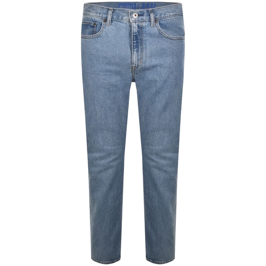 Image number 2 for HUGO Blue Slim Fit Ash Light Wash Blue Jeans