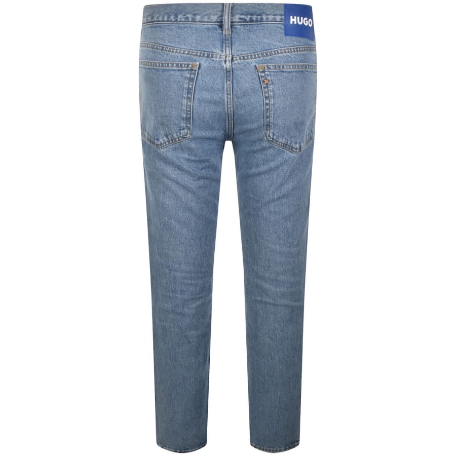 Image number 3 for HUGO Blue Slim Fit Ash Light Wash Blue Jeans