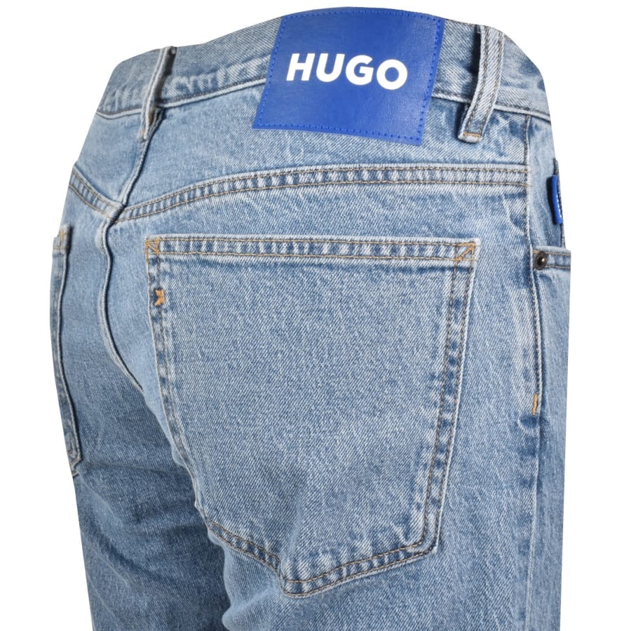 Image number 4 for HUGO Blue Slim Fit Ash Light Wash Blue Jeans