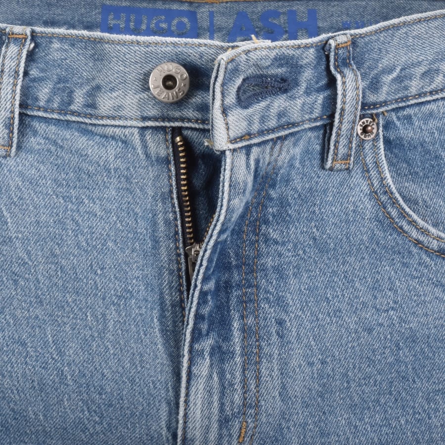 Image number 5 for HUGO Blue Slim Fit Ash Light Wash Blue Jeans