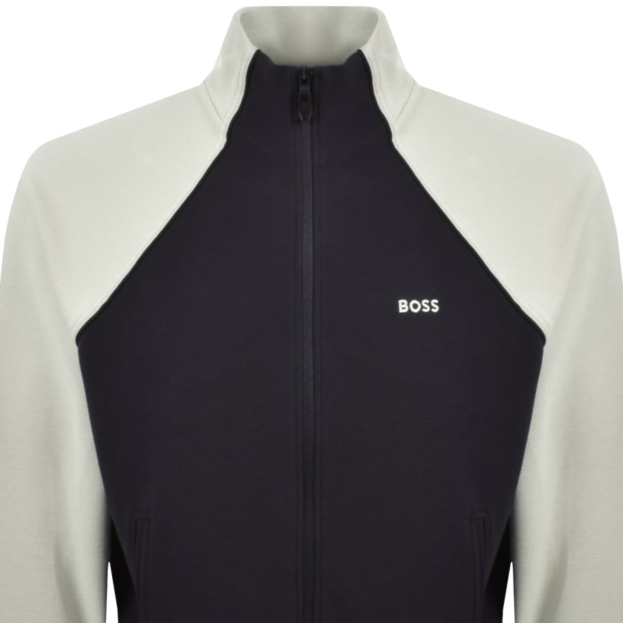 Image number 2 for BOSS Skaz Full Zip Sweatshirt Dark Blue Navy