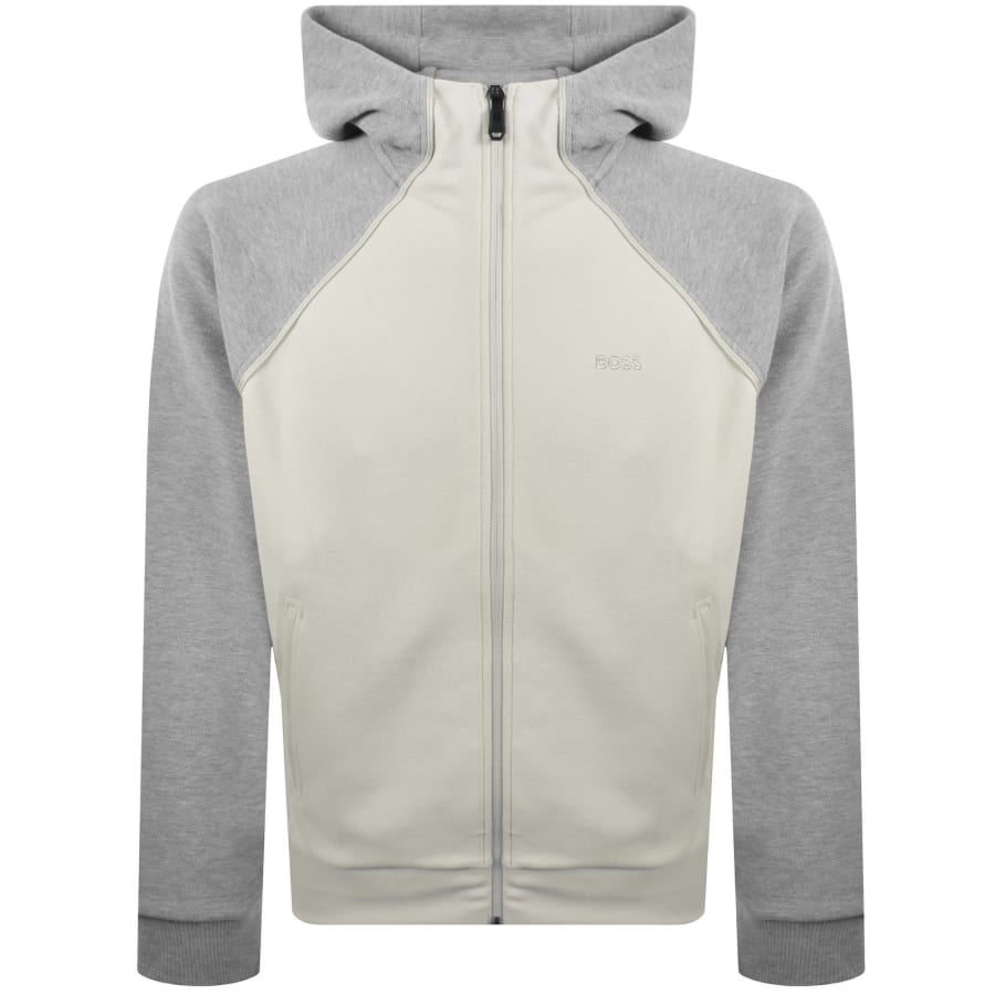 Image number 1 for BOSS Saggy Full Zip Hoodie Light Beige