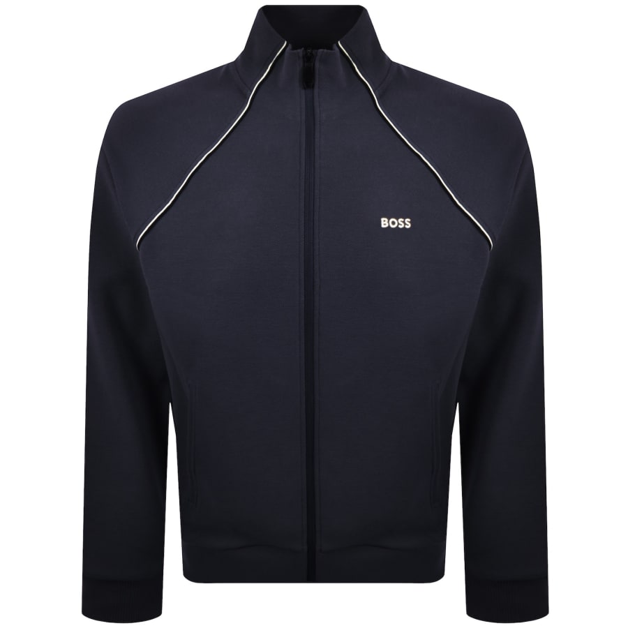 Image number 2 for BOSS Contrast Piping Tracksuit Set Navy