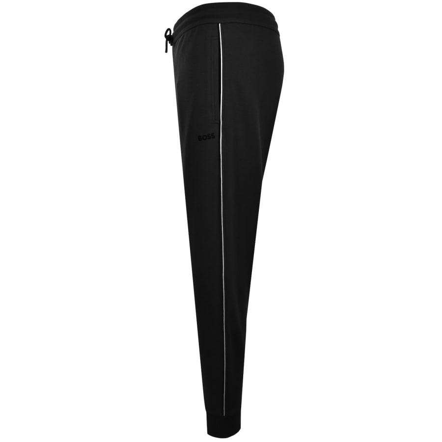 Image number 4 for BOSS Contrast Piping Tracksuit Set Black
