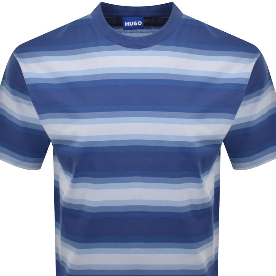 Image number 2 for HUGO Blue Nisote T Shirt Blue