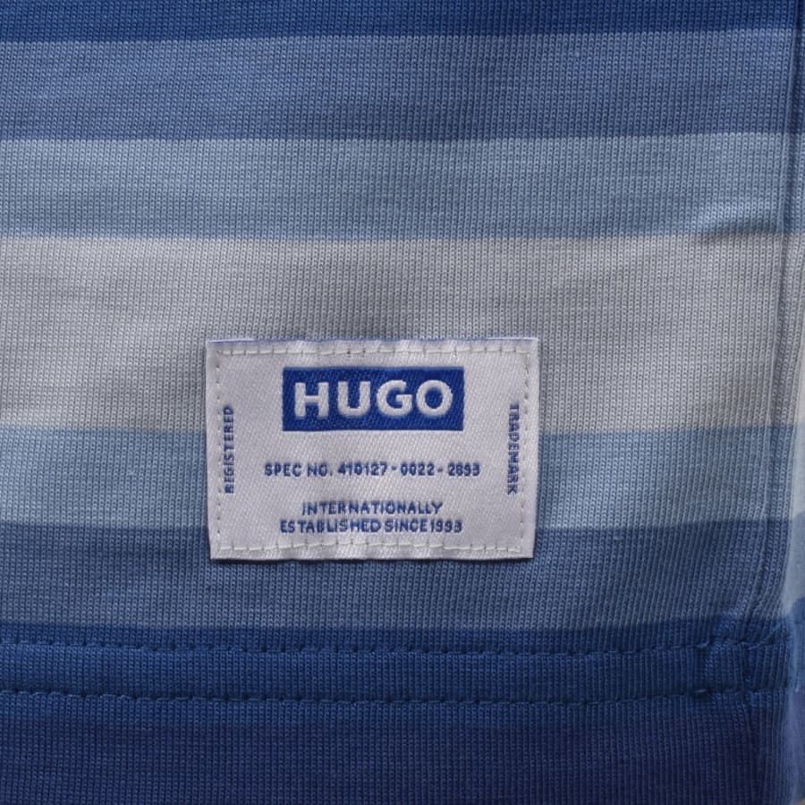 Image number 3 for HUGO Blue Nisote T Shirt Blue