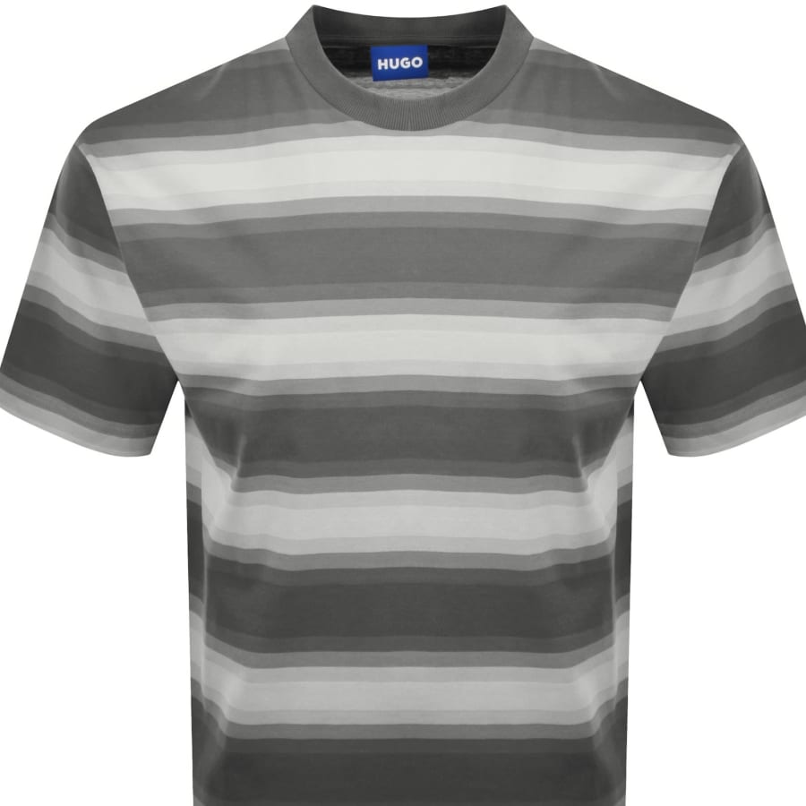 Image number 2 for HUGO Blue Nisote T Shirt Grey