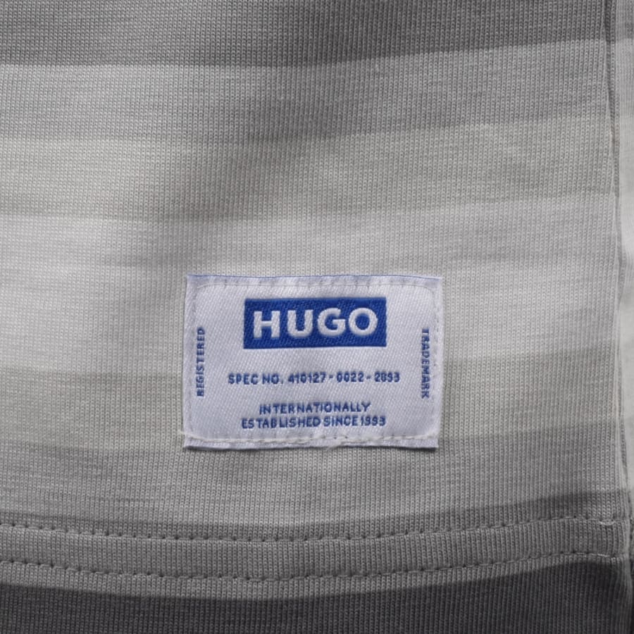 Image number 3 for HUGO Blue Nisote T Shirt Grey