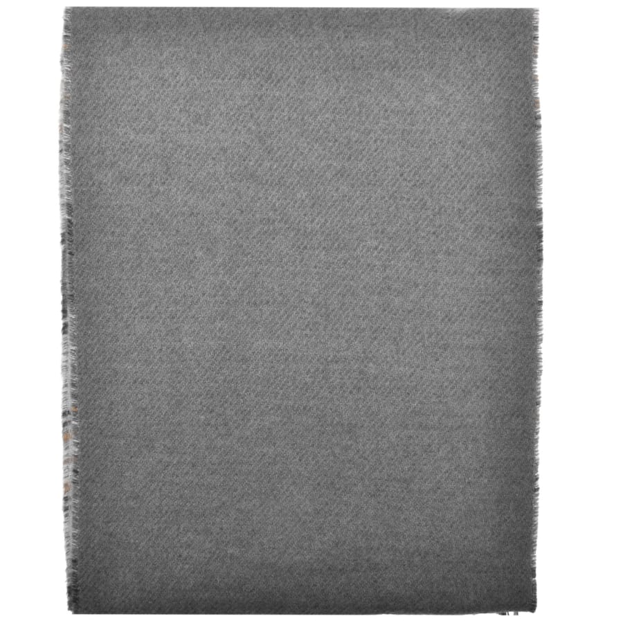 Image number 4 for BOSS Italian Made Checked Scarf Grey