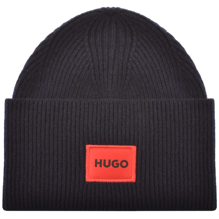 Image number 1 for HUGO Xaff 6 Beanie Hat Navy