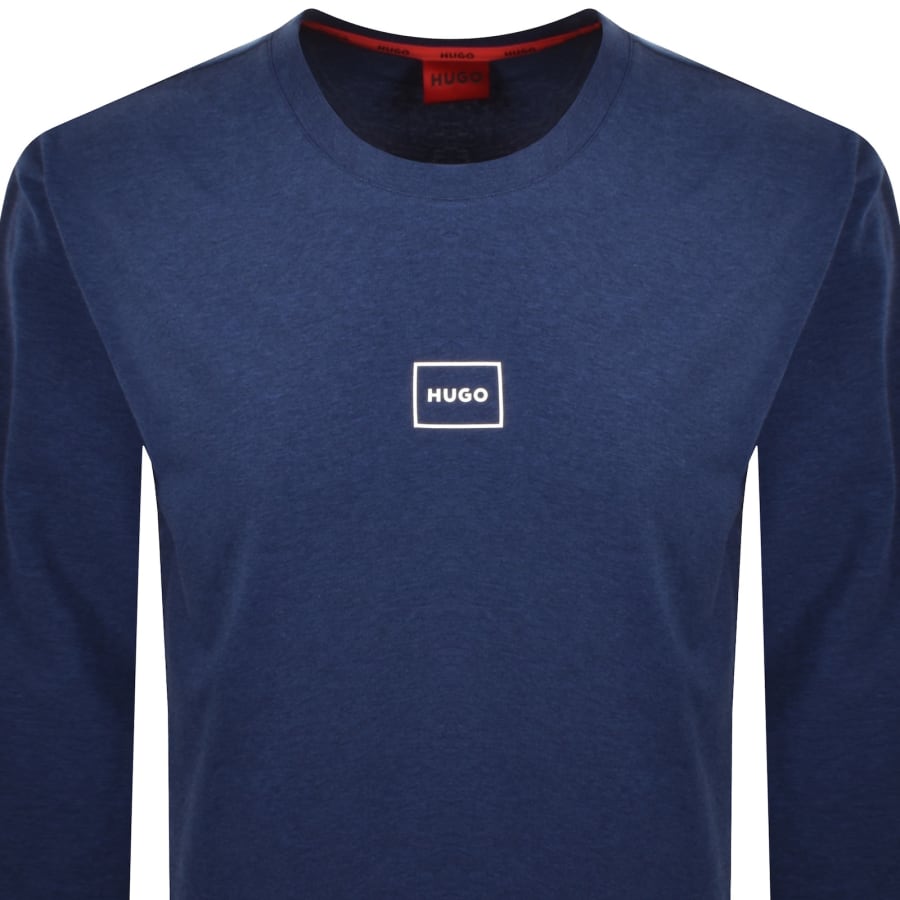Image number 2 for HUGO Laze Long Sleeve T Shirt Blue