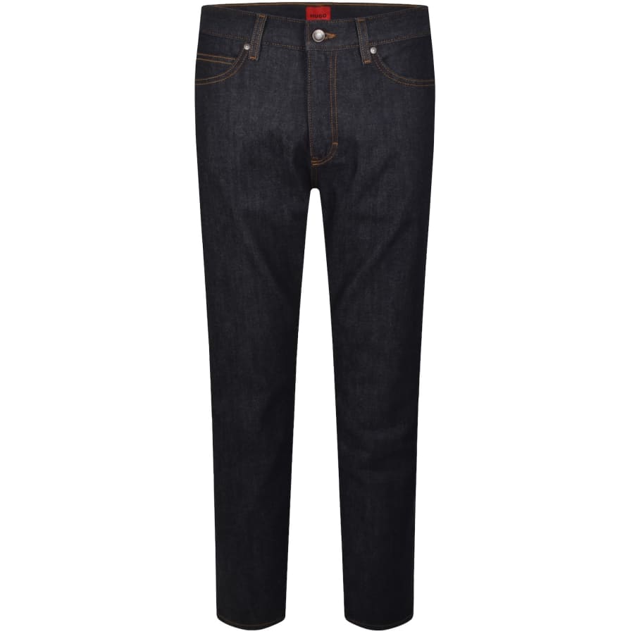 Image number 2 for HUGO 708 Slim Fit Jeans Dark Wash Blue