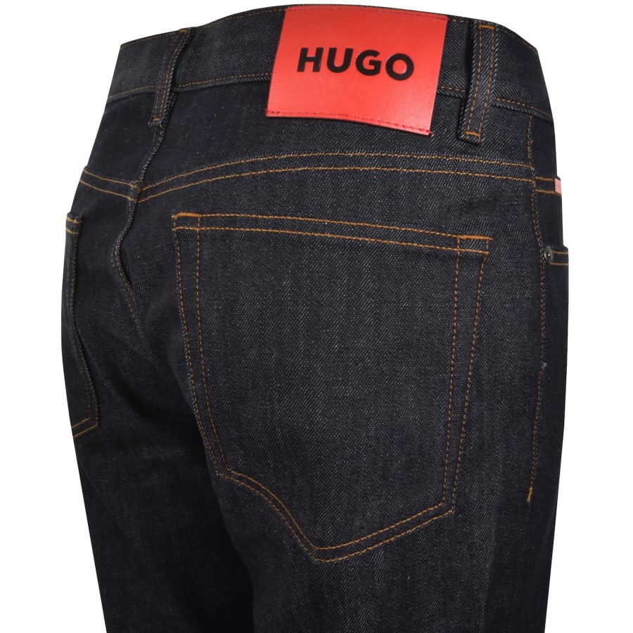 Image number 4 for HUGO 708 Slim Fit Jeans Dark Wash Blue