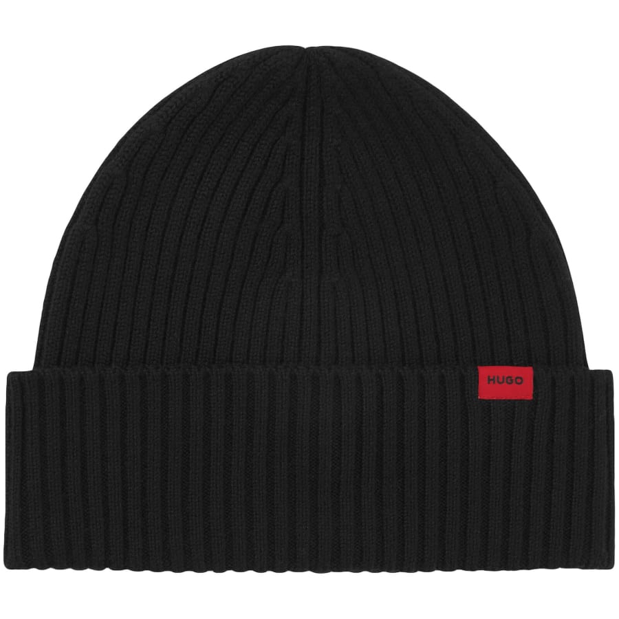 Image number 1 for HUGO Xola Wool Beanie Black
