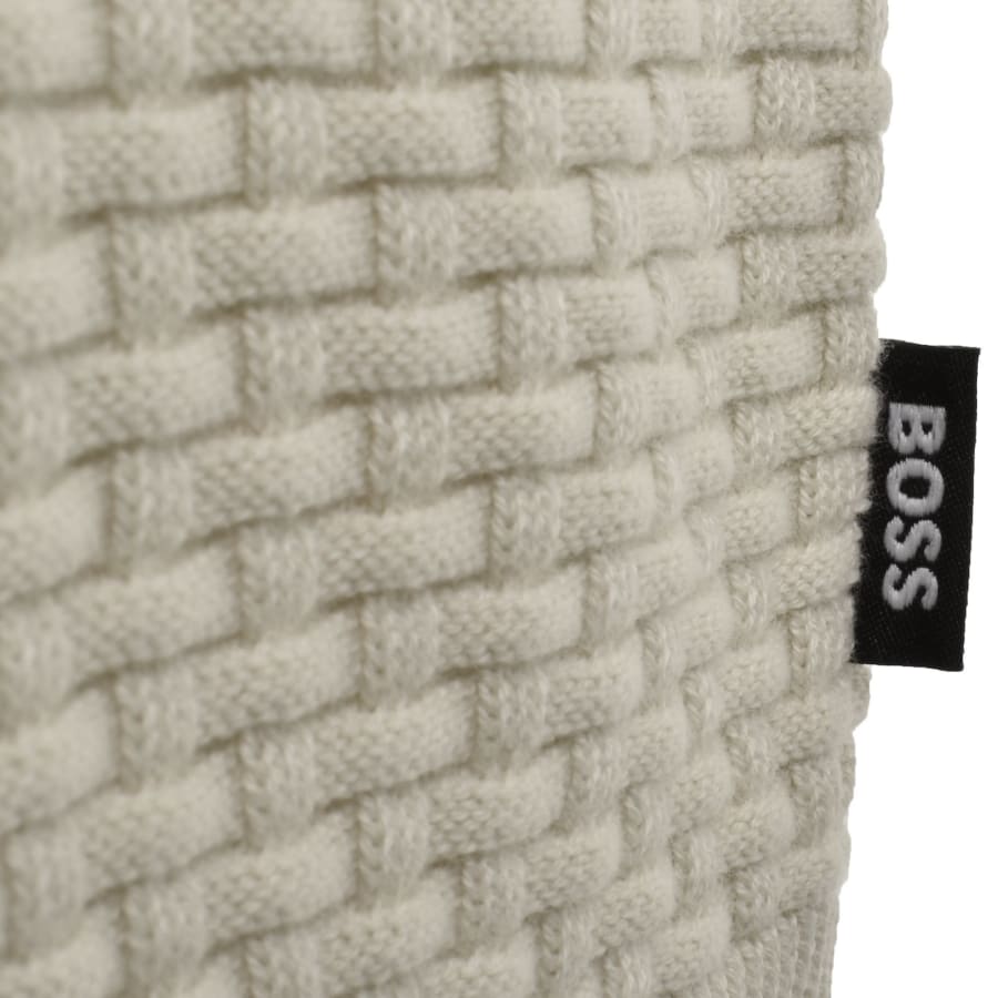 Image number 3 for BOSS Ulicio Half Knit Jumper Cream