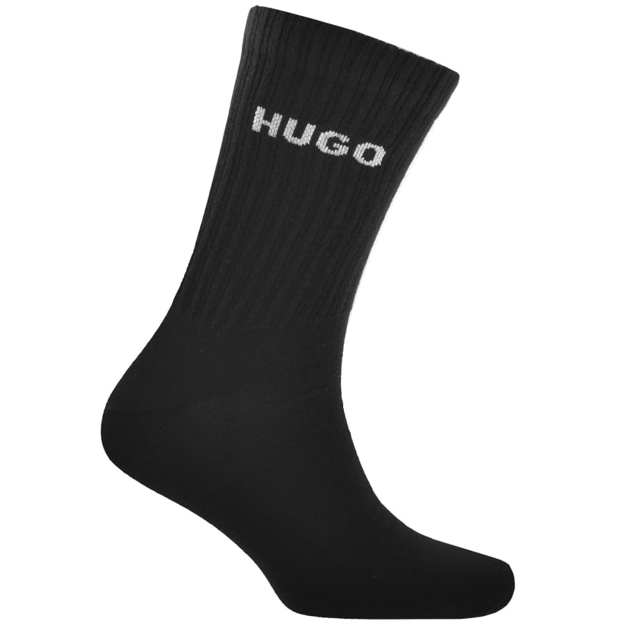 Image number 4 for HUGO 3 Pack Ribbed Socks