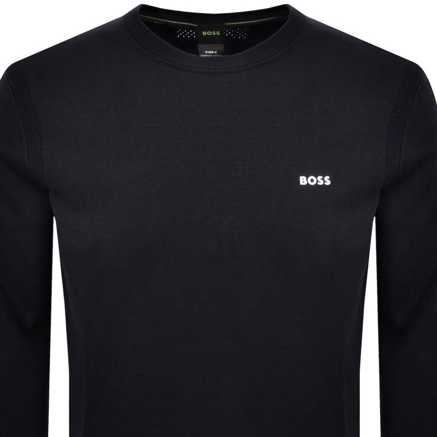 Image number 2 for BOSS Ever X Crew Neck Jumper Dark Blue