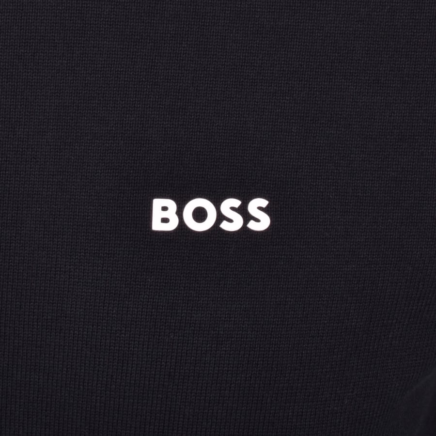 Image number 3 for BOSS Ever X Crew Neck Jumper Dark Blue