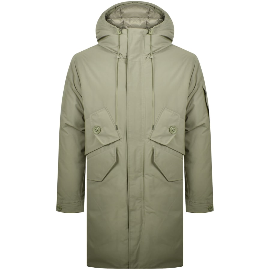 Image number 2 for CP Company Long Jacket Green